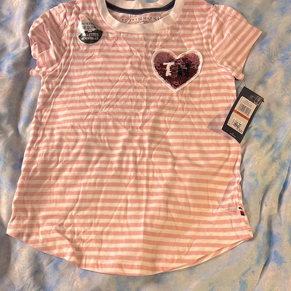 Pink and White striped shirt